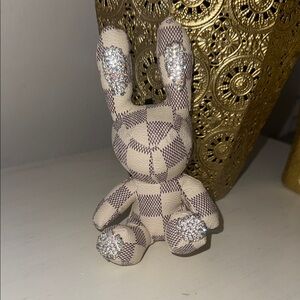 Checkered Plush Key Holder